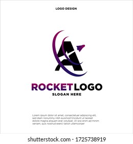 Anfangsbuchstaben Ein Raketentoplomdesign