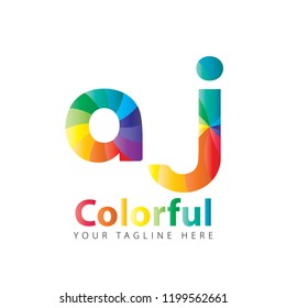 Initial Letter Rounded Colorful Design Logo
