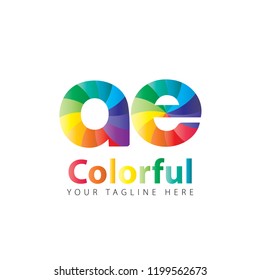 Initial Letter Rounded Colorful Design Logo