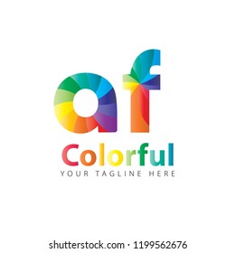 Initial Letter Rounded Colorful Design Logo