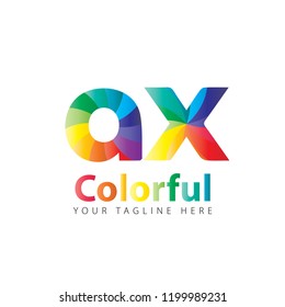 Initial Letter Rounded Colorful Design Logo