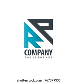 Initial Letter RP Design Logo