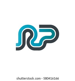 Initial Letter RP Linked Design Logo