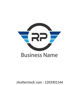 Initial Letter RP Logo Template Design