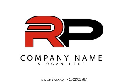 initial letter RP logo. unique logo vector design template