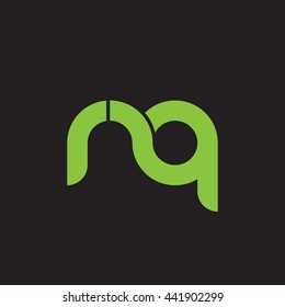 initial letter rq linked round lowercase logo green