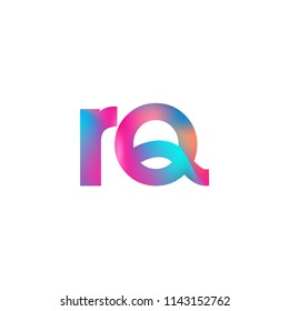 Initial Letter RQ Logo Lowercase colorful design, Modern and Simple Logo Design.
