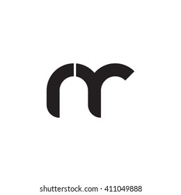initial letter rr linked round lowercase monogram logo black