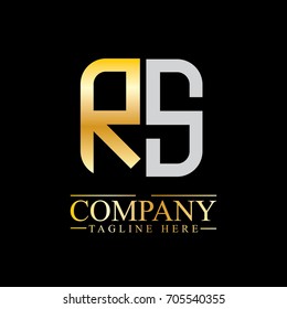 Initial Letter RS Linked Box Design Logo