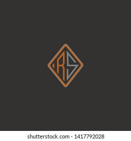 Initial Letter RS logo design.