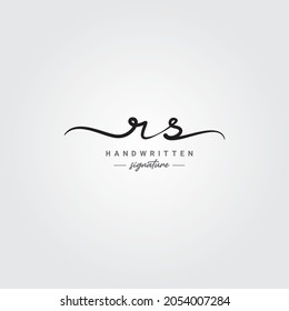 Initial Letter RS Logo - Handwritten Signature Logo