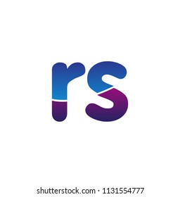 Initial Letter RS Logo Lowercase, colorful logotype Modern and Simple Logo Design.
