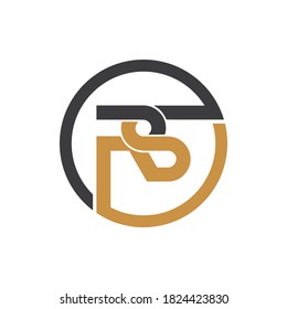 Initialbuchstaben rs Logo oder sr Logo Vektordesign-Vorlage