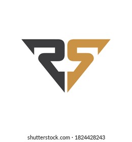 Initial letter rs logo or sr logo vector design templates