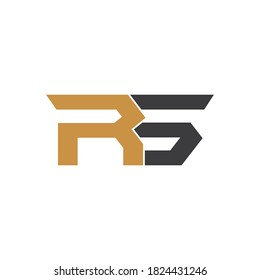Plantilla de diseño del vector del logotipo de la letra inicial rs