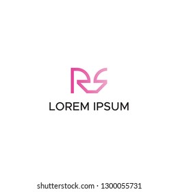 initial letter RS modern logo vector