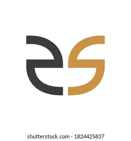 Initial letter rs or sr logo design template