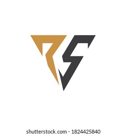 Designvorlage für Anfangsbuchstaben rs oder sr Logo
