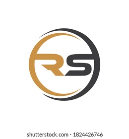 Anfangsbuchstaben rs oder sr Logo, Vektordesign