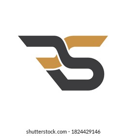 Originale Buchstaben rs oder sr Logo, Vektordesign-Vorlagen