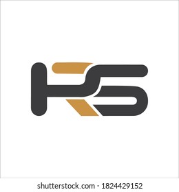 Originale Buchstaben rs oder sr Logo, Vektordesign-Vorlagen