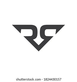 Originale Buchstaben rs oder sr Logo, Vektorgrafiken-Vorlagen