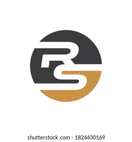 Originale Buchstaben rs oder sr Logo, Vektorgrafiken-Vorlagen