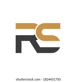 Originale Buchstaben rs oder sr Logo, Vektordesign-Vorlagen
