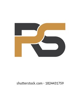 Initial letter rs or sr logo vector design templates
