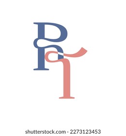 Diseño del logotipo de la carta inicial RT