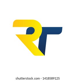 initial letter RT logo type, RT Brand Identity design