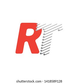 initial letter RT logo type, RT Brand Identity design