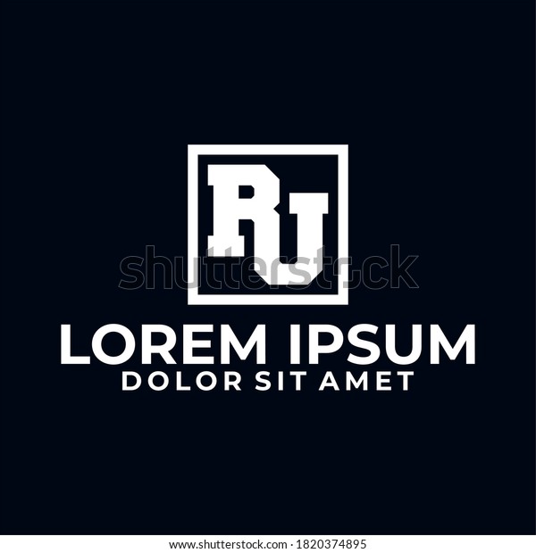 Initial Letter Ru Rj Logo Template Stock Vector (Royalty Free ...