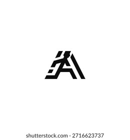 Una letra inicial y el concepto de diseño de logotipo de hombre corredor.