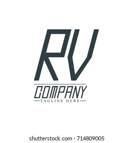 Initial Letter RV Design Logo Template