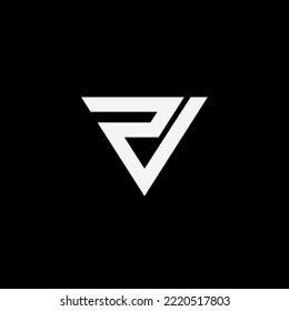 Initial letter RV monogram logo template design