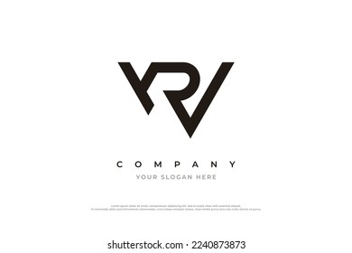 Vector de diseño de logotipo RW de carta inicial o logotipo de WR