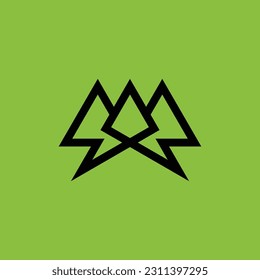 logotipo de letra inicial en monograma RW o WR