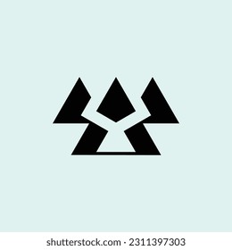logotipo de letra inicial en monograma RW o WR