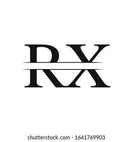 Initial Letter RX Linked Logo Vector Template. RX Logo Design
