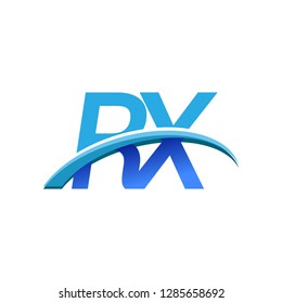 Initial Letter Rx Logotype Company Name Stock Vector (royalty Free 