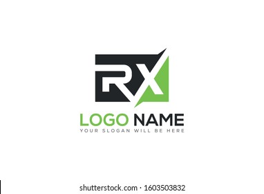 Initial Letter rx/xr Logo Template Vector Design with white background