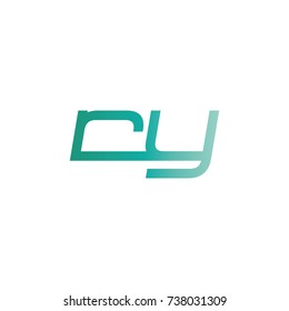 initial letter ry thin logo design