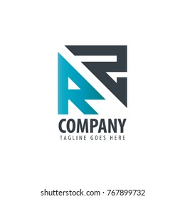 Initial Letter RZ Design Logo