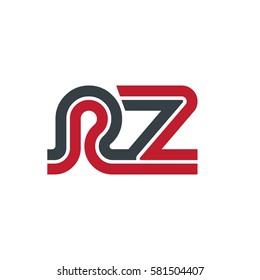 Initial Letter RZ Linked Design Logo