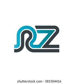 Initial Letter RZ Linked Design Logo