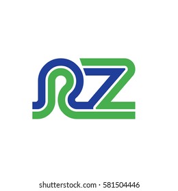 Initial Letter RZ Linked Design Logo