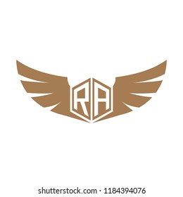 Initial Letter RZ Logo Design with Wings