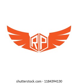 Initial Letter RZ Logo Design with Wings