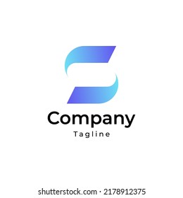 Initial Letter S 3D gradient colorful Logo